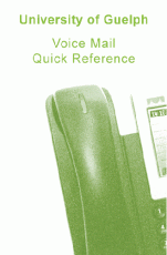 Voice Mail Quick Reference